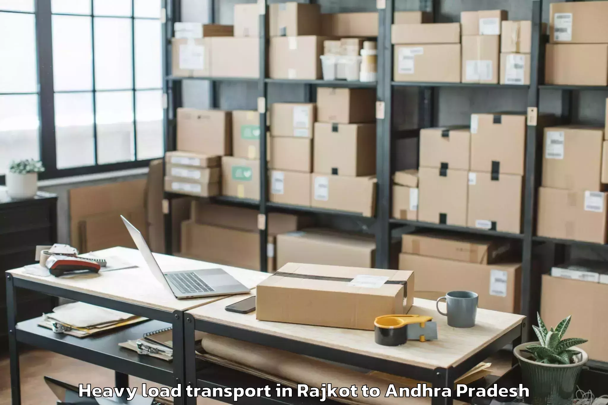 Leading Rajkot to Ponnuru Heavy Load Transport Provider